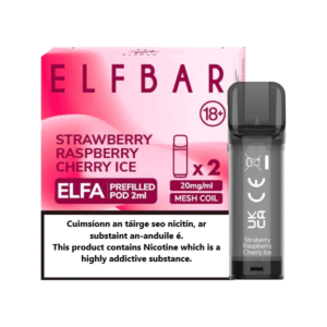 Elf Bar: ELFA Pod 2ml - Strawberry Raspberry Cherry Ice